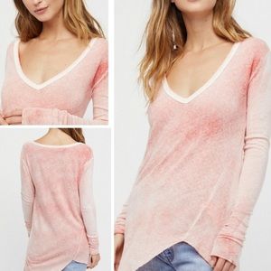 Free People Long Beach tee Lightweight burnout